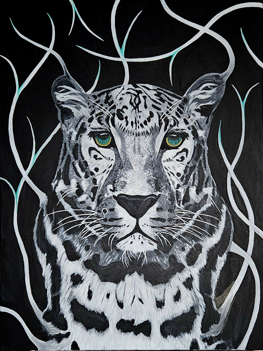 Original White Leopard Painting