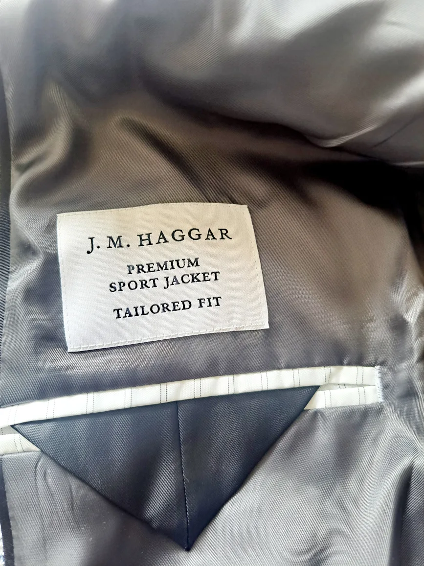Mens J.M. HAGGAR Men's Tailored Fit Premium Sport Jacket image indicator(2)