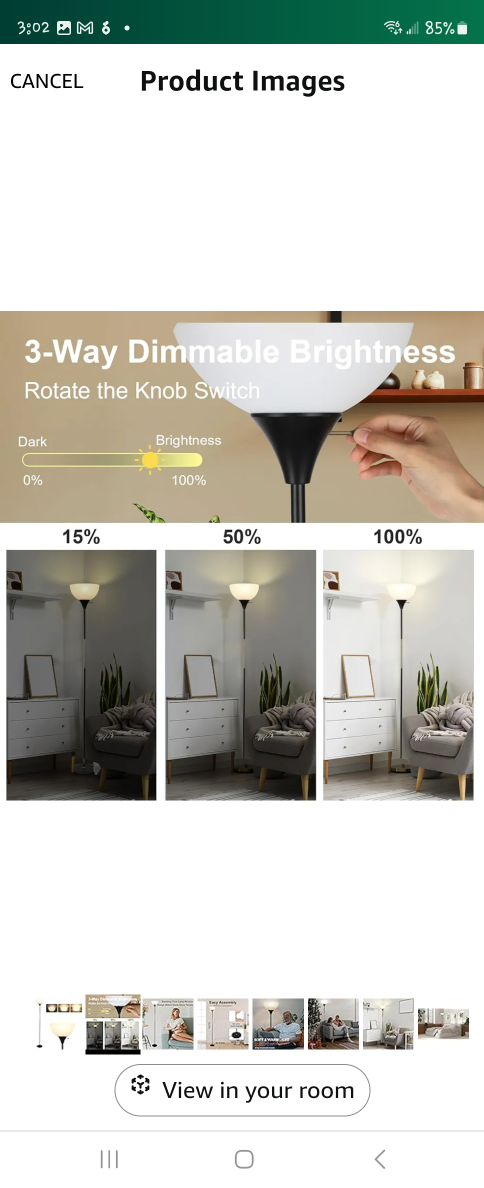 Floor Lamp with 3-Way Dimmer - photo 2