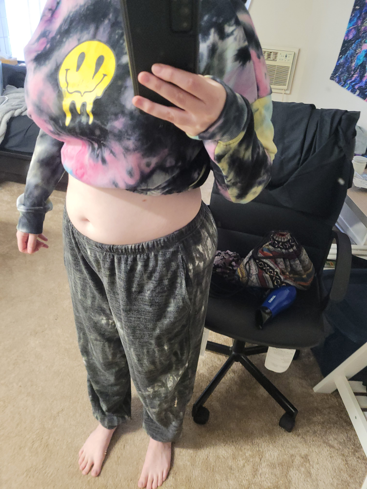Twear Society Tie Dye Smiley Face Crop Hoodie #freecycle - photo 4