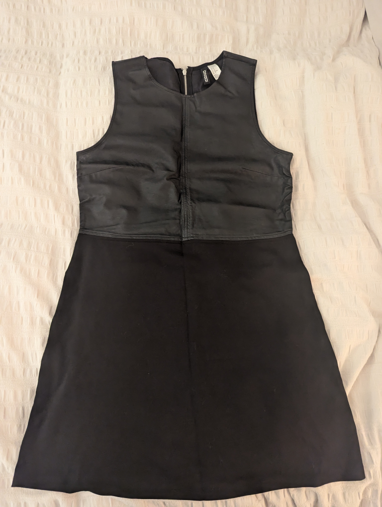 Black Faux Leather Dress