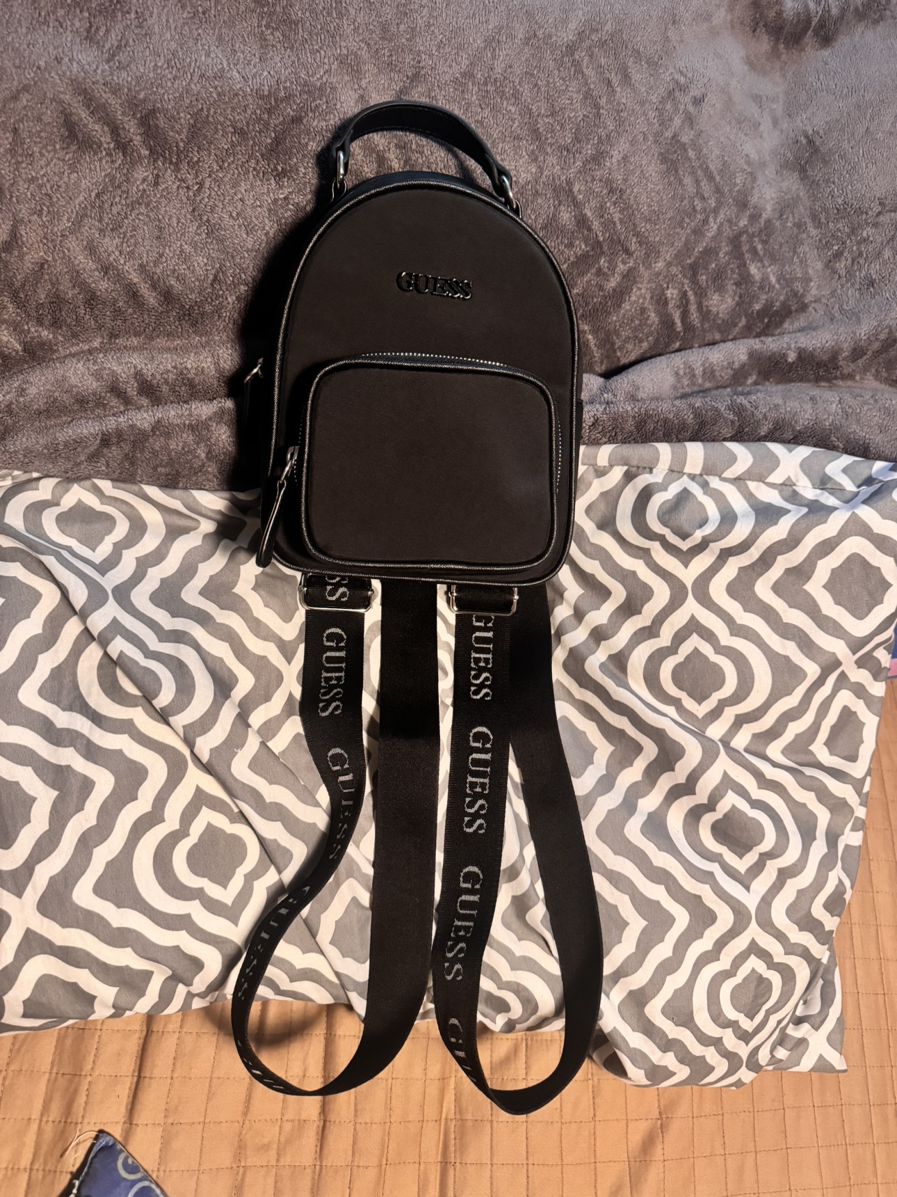 Guess Black Mini Backpack