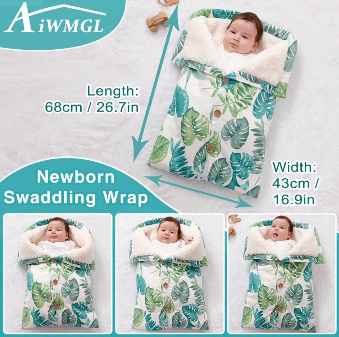 NEW!  Baby Swaddle Blanket, Soft Stroller Sleeping Sack image indicator(6)