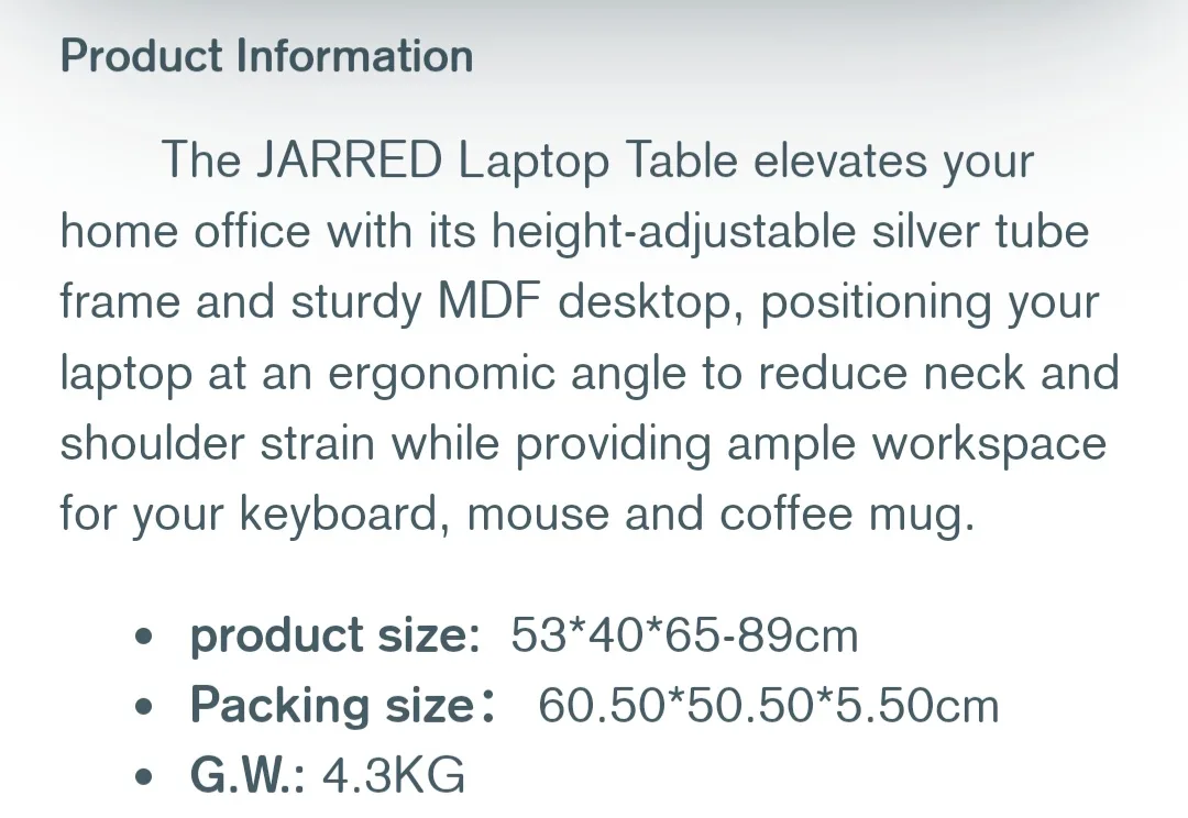 Black folding  adjustable  labtop table image indicator(7)