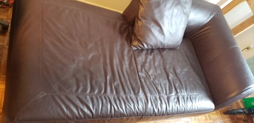 Brown Leather Chaise Lounge - photo 2