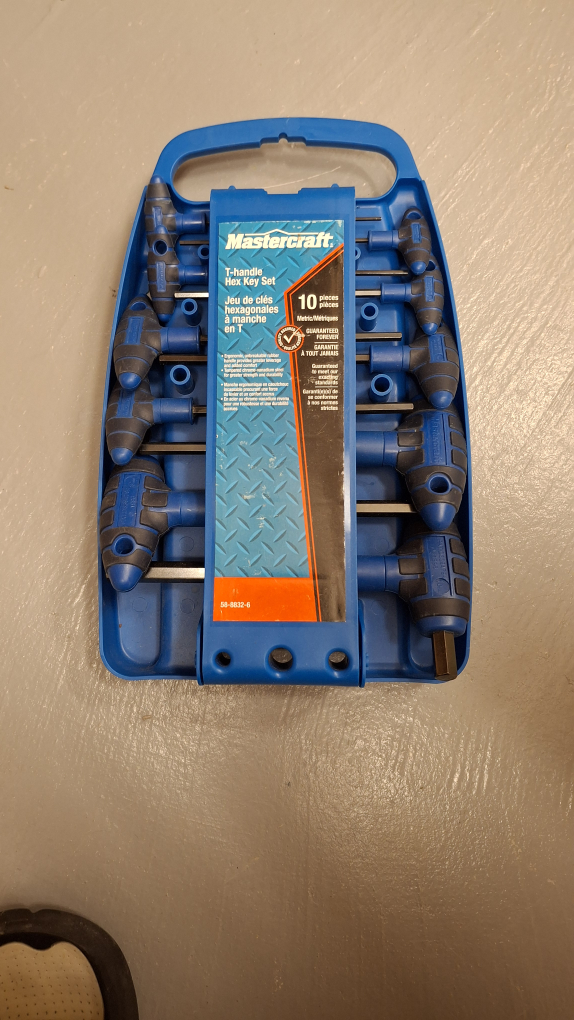 NEW Mastercraft T-Handle Hex Key Set 10 pc