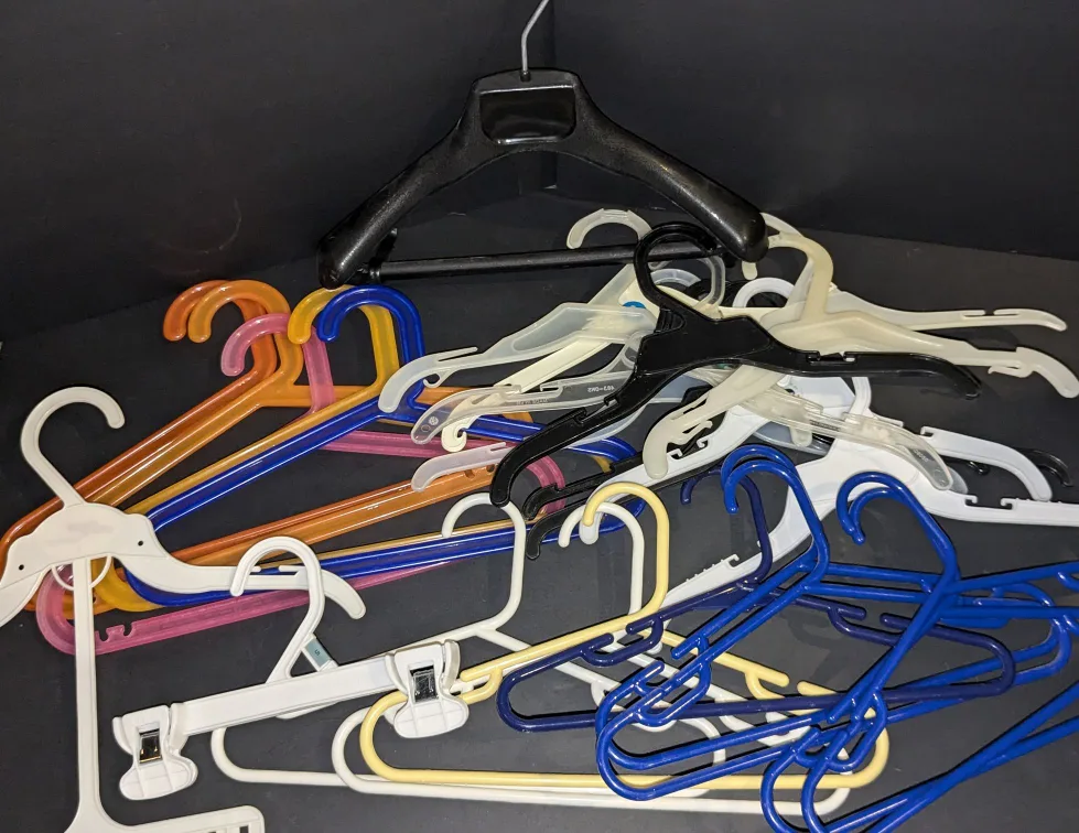 Lot of 50 Plastic Clothing Hangers - Child Size #freecycle image indicator(2)