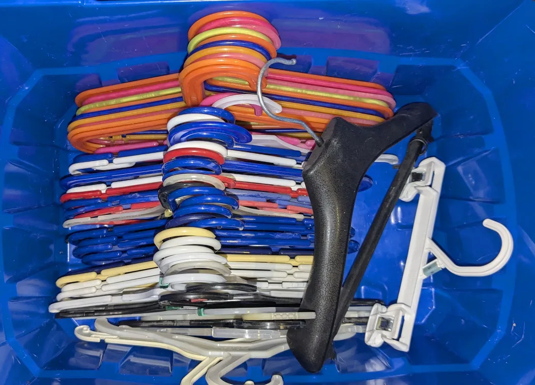 Lot of 50 Plastic Clothing Hangers - Child Size #freecycle image indicator(3)