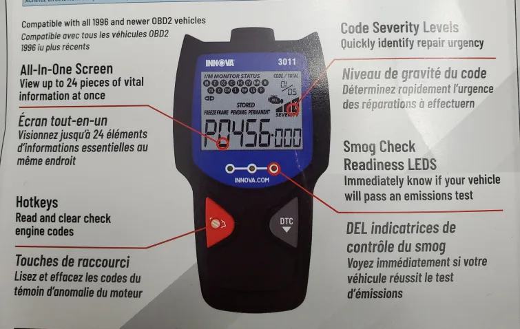 Innova 3011 OBD2 Code Reader image indicator(2)