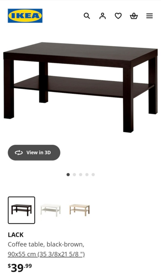 IKEA Lack Coffee Table Black-Brown - photo 3