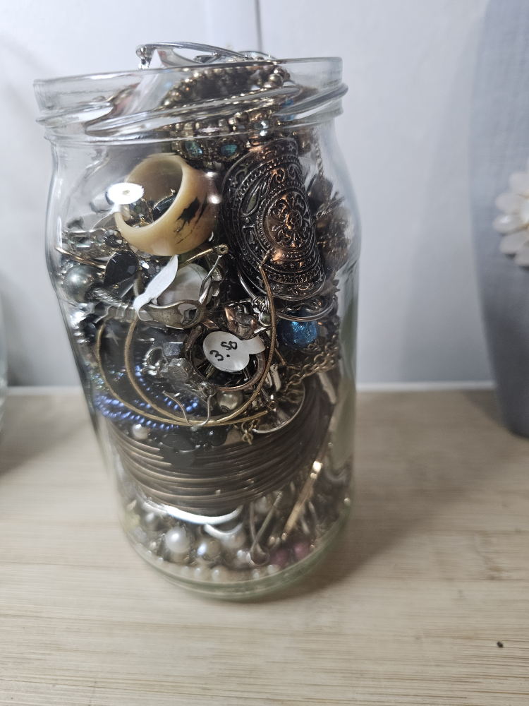 Jar of Vintage Jewellery