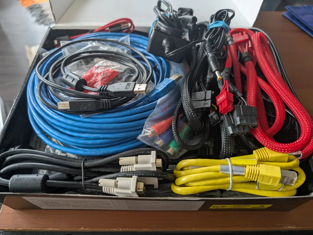 Assorted Computer Cables and Connectors thumbnail