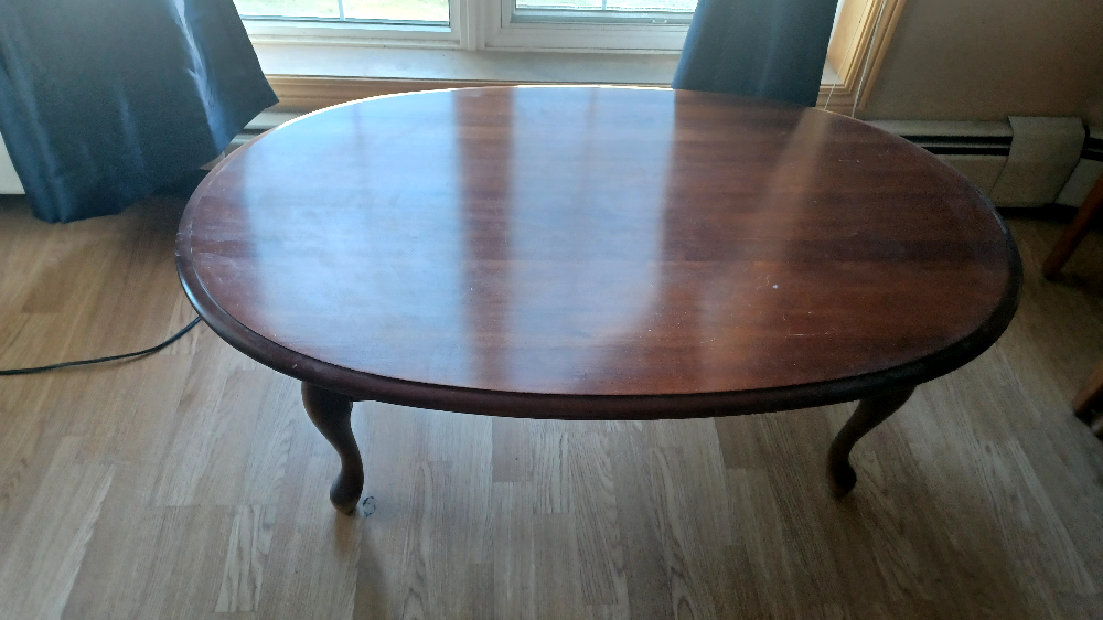 Oval Wood Coffee Table
