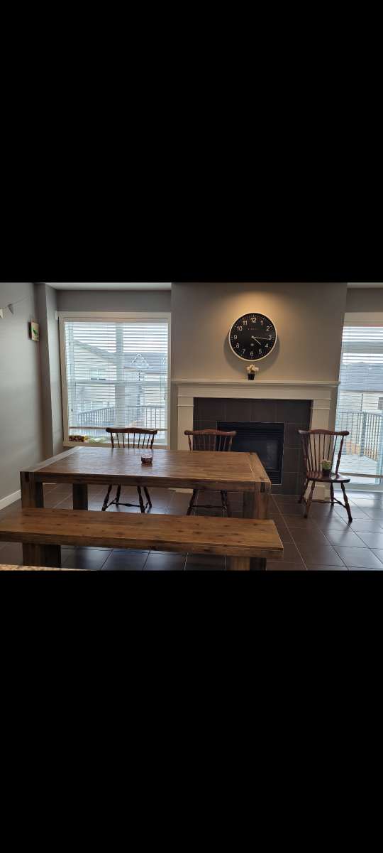 Wooden Dining Table and Bench - photo 2