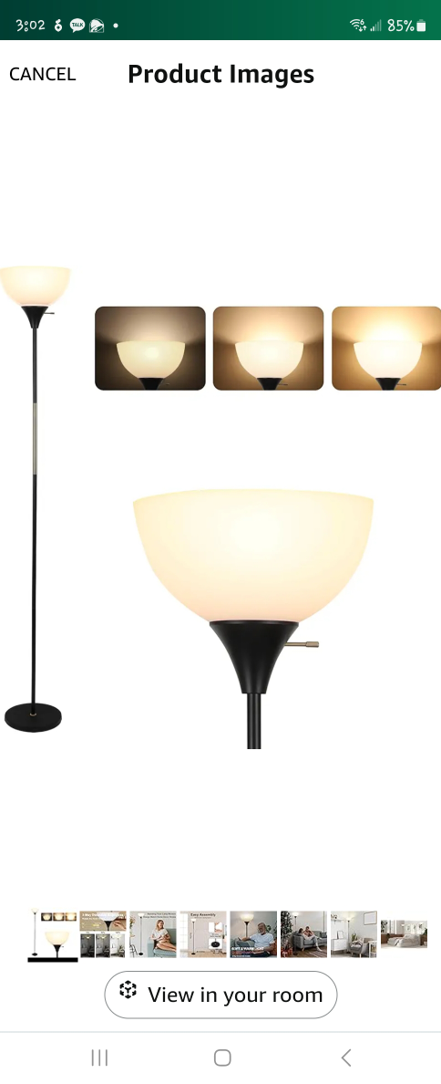 Floor Lamp with 3-Way Dimmer