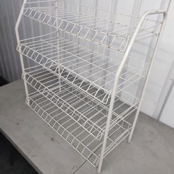White Metal 4-Tier Shelf Unit - photo 2