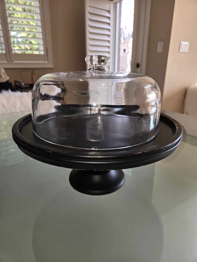 Black Wooden Cake Stand �🎂 image indicator(3)