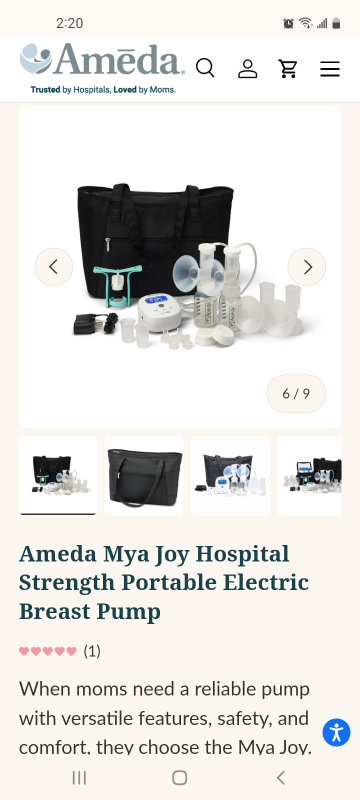 Ameda Mya Joy Double Electric Breast Pump - photo 2