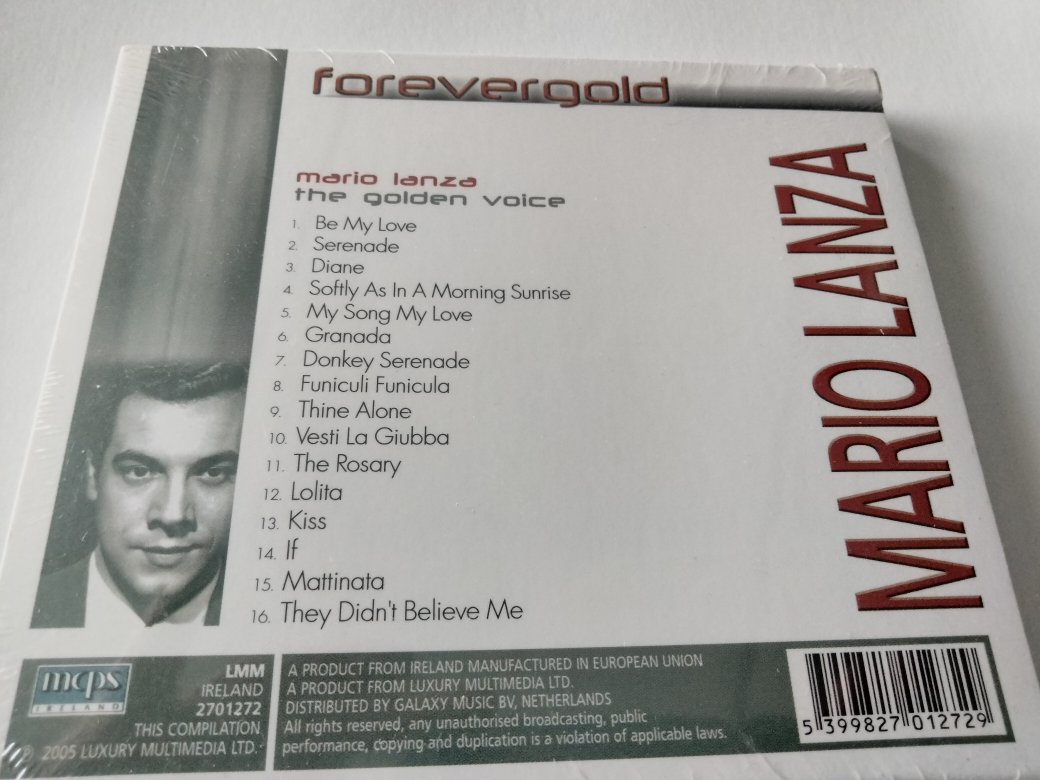 Mario Lanza - The Golden Voice CD - photo 2