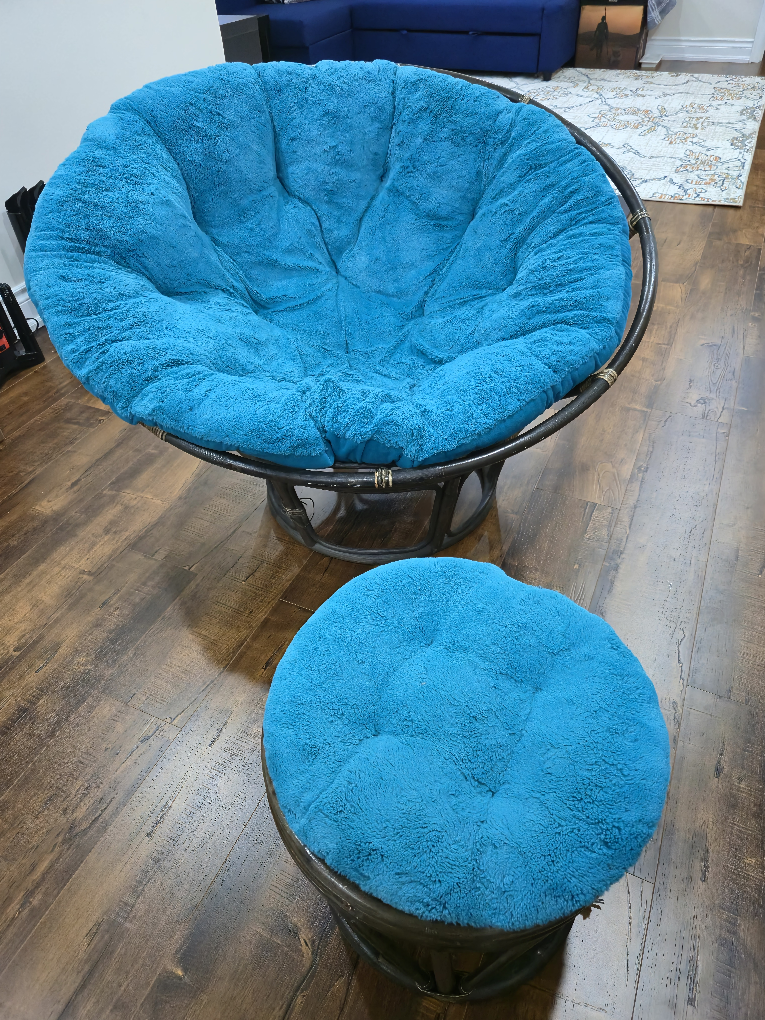 Papasan Chair with Ottoman from pier 1