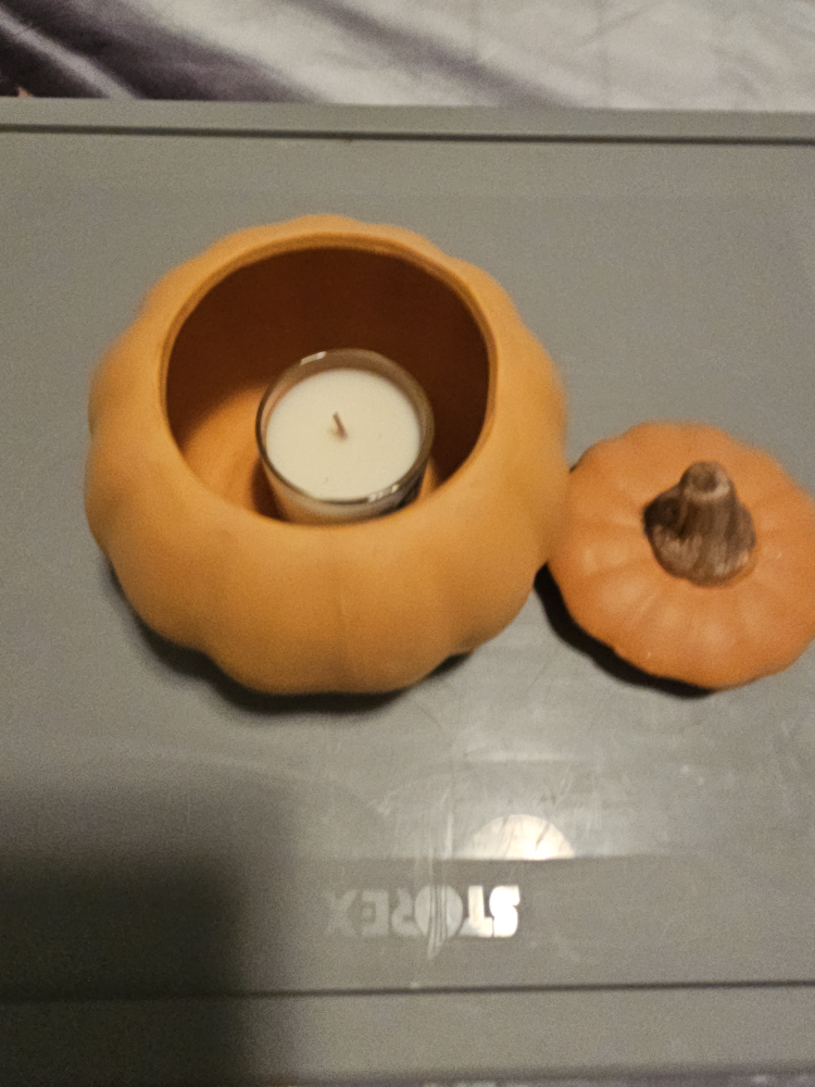 Pumpkin Candle Holder/floral holder #Thriftypicks - photo 3