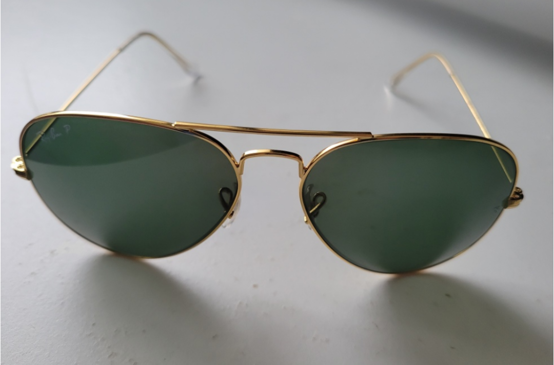 Ray-Ban Aviator Large Polarized Green/Gold Sunglasses - photo 3