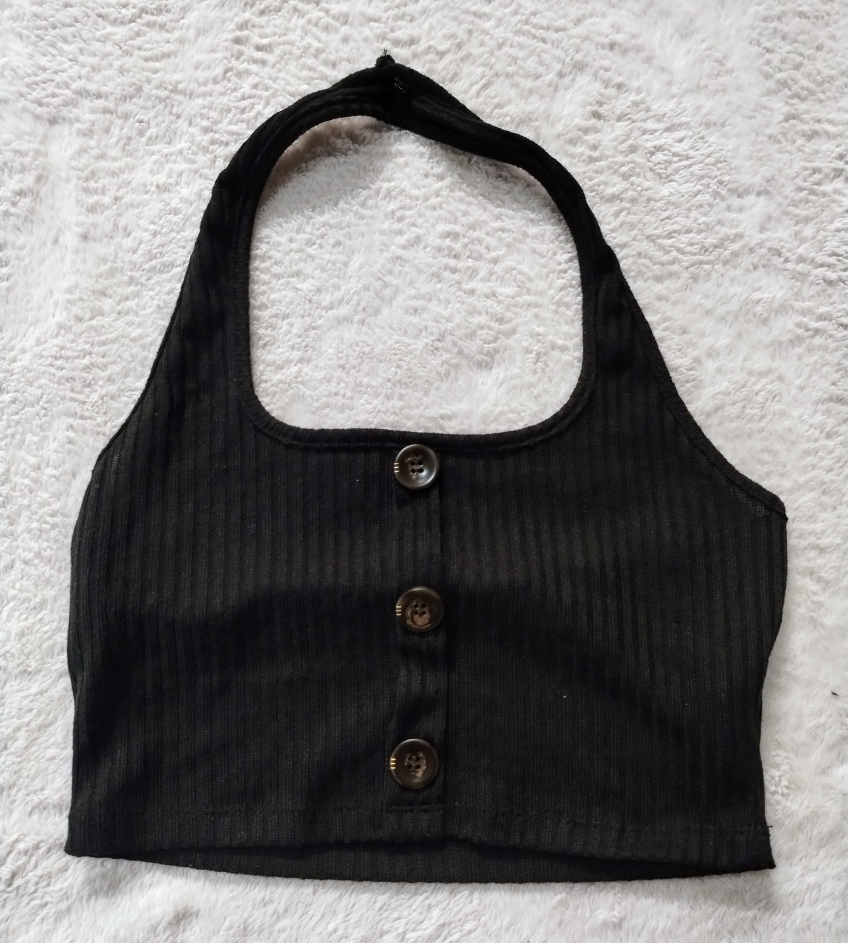 Black Halter Crop Top