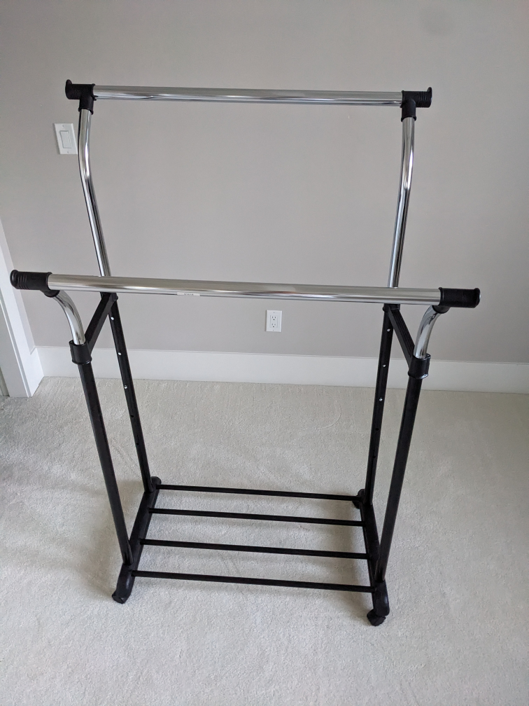 Double Garment Rack with Wheels/clothes rack - photo 2