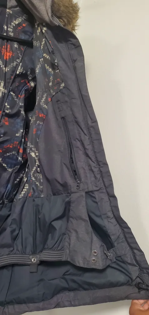 Grey Winter Puffer Jacket with Fur Hood image indicator(3)