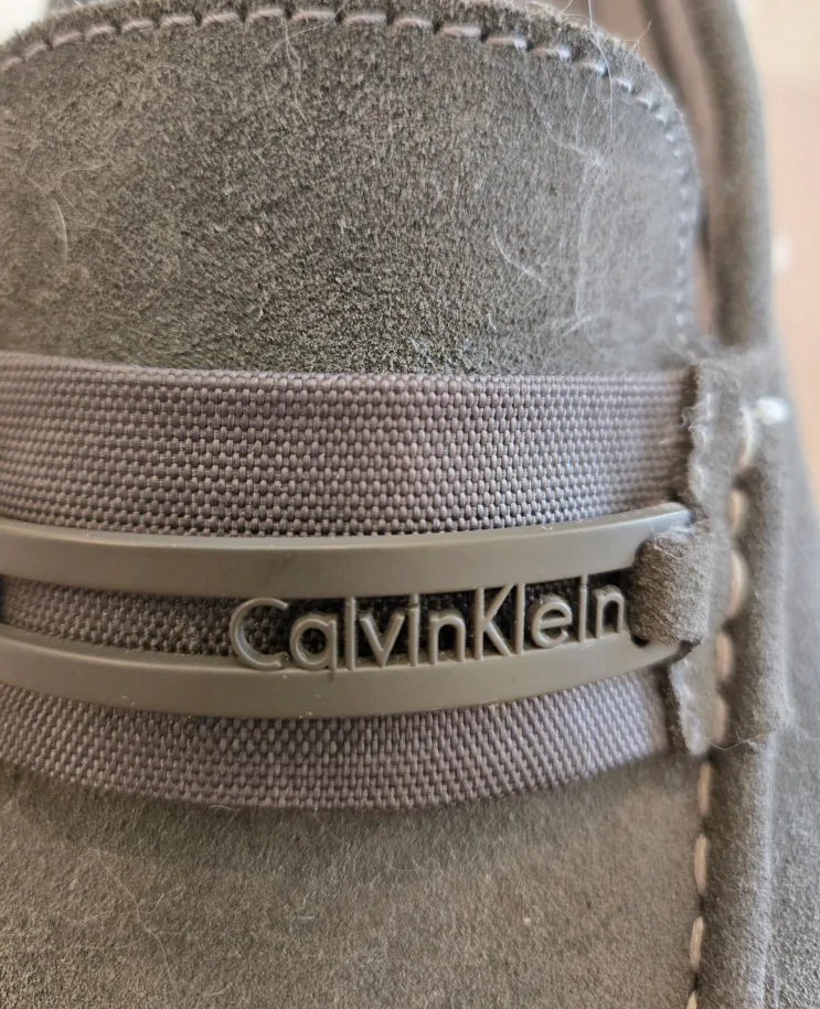 Calvin Klein Men's Grey Suede Loafers image indicator(4)