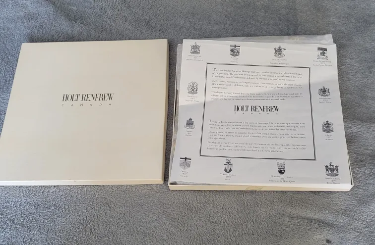 Holt Renfrew Silk Scarf -  Canadian Coats of Arms thumbnail
