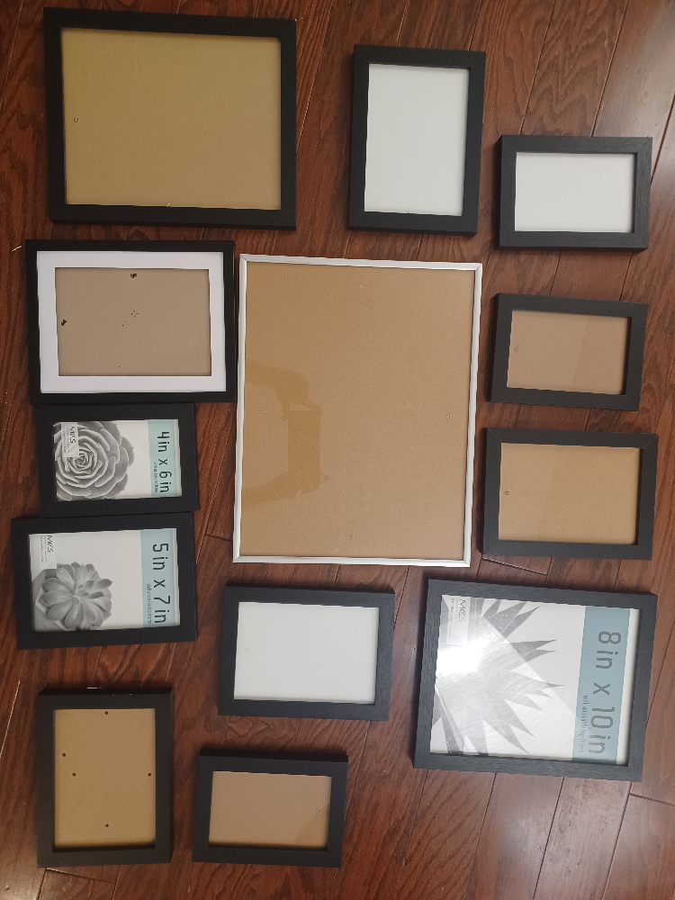 Set of 13 Black Picture Frames