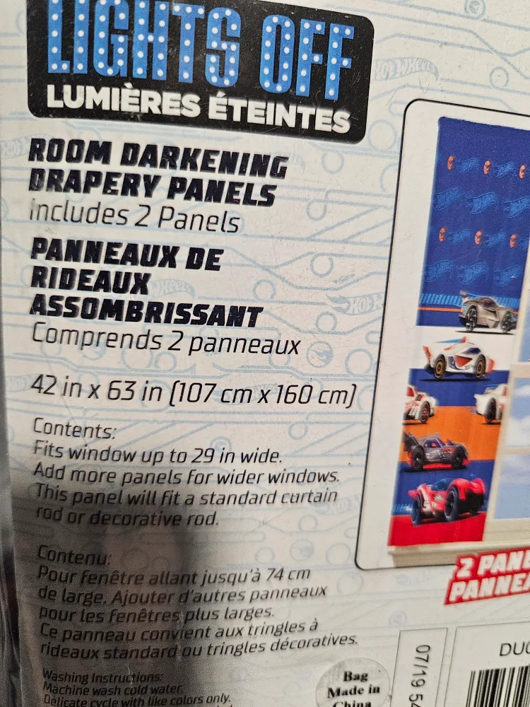 Hot Wheels Room Darkening Drapery Panels image indicator(4)