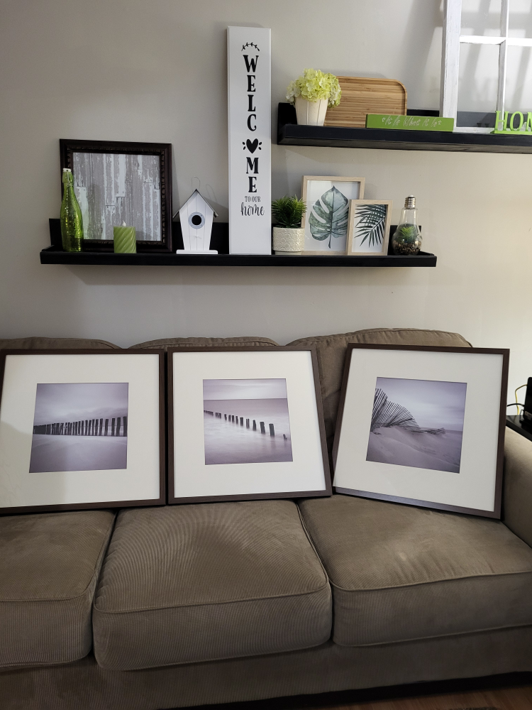 3 framed prints, sold as set