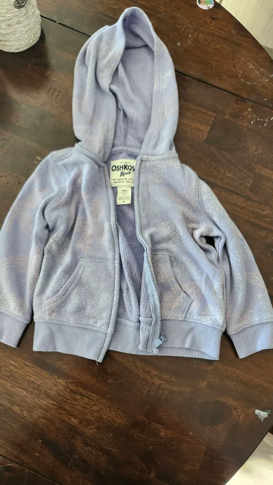 OshKosh B'gosh Baby Girl's Zip-Up Hoodie image indicator(3)