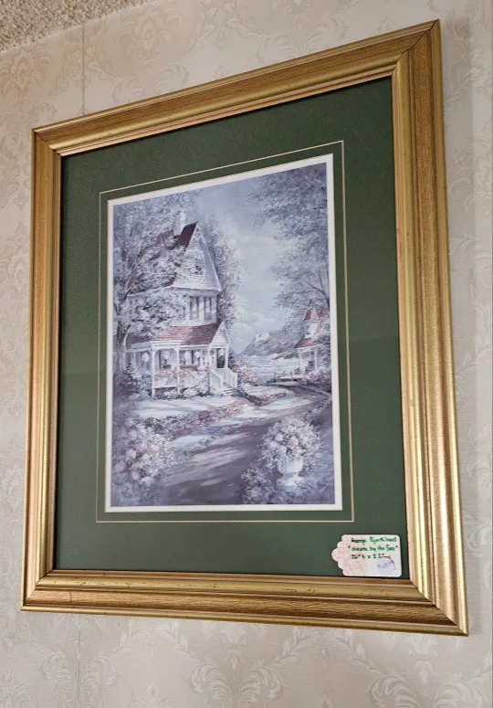 Vintage "House by the Sea" Framed Print image indicator(2)