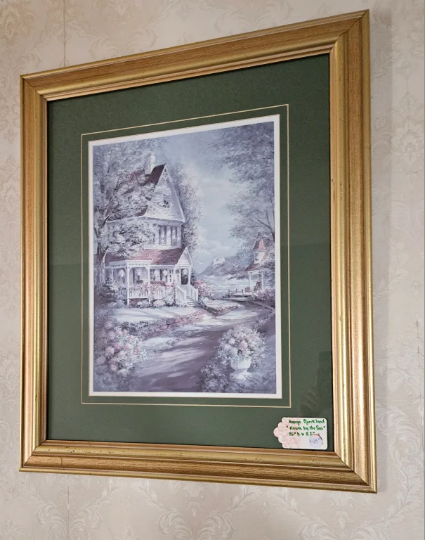 Vintage "House by the Sea" Framed Print image indicator(3)