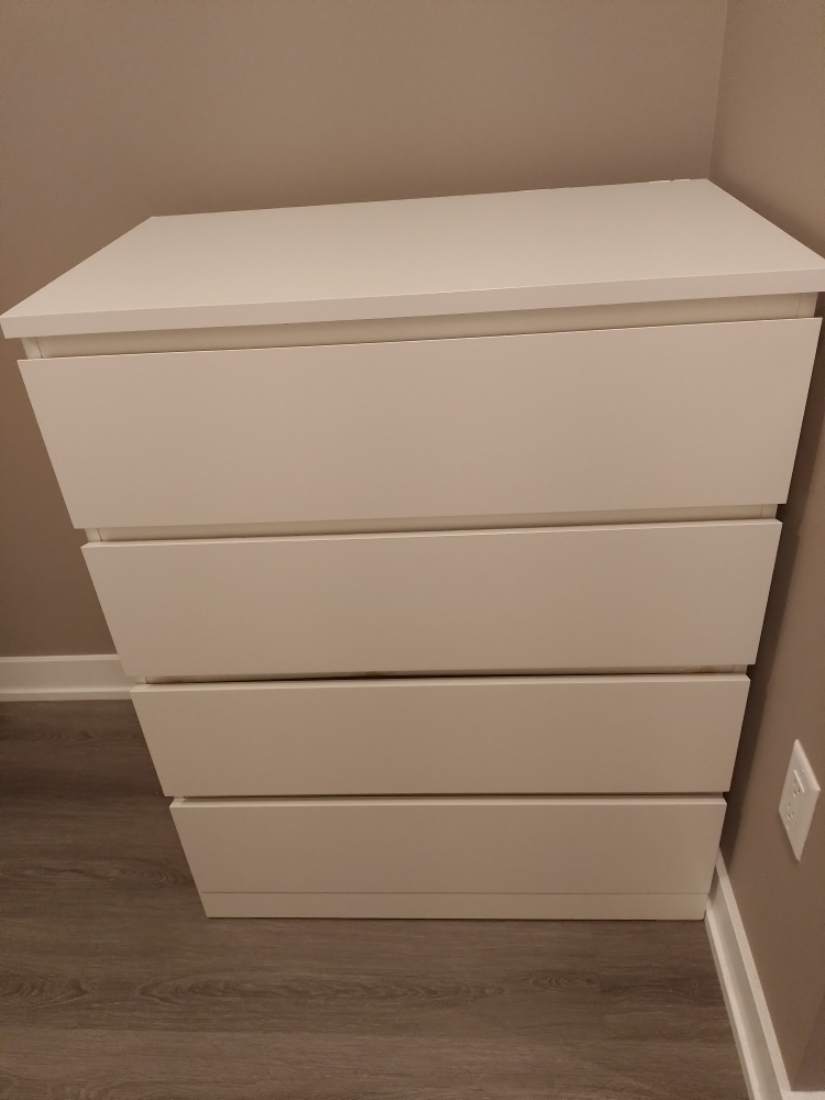 IKEA Malm 4 Drawer Dresser in white