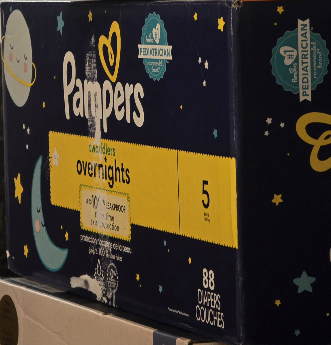 Pampers Swaddlers Overnight Diapers Size 5