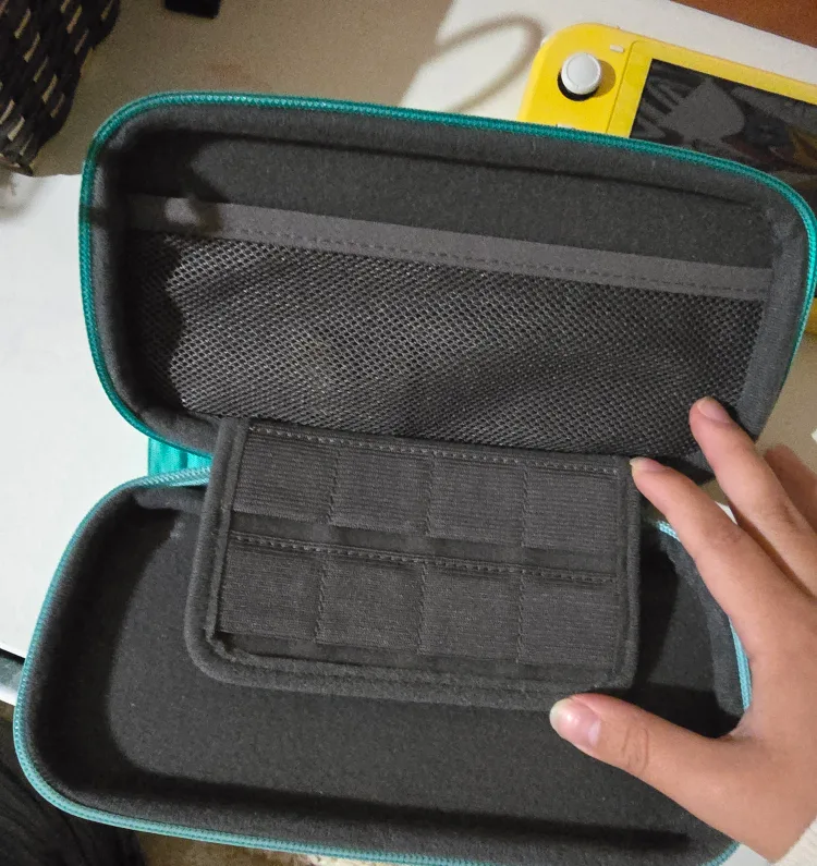 Yellow Nintendo Switch Lite with Animal Crossing Case image indicator(4)