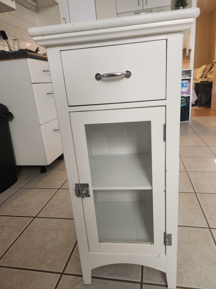 White Cabinet with Marble Top - photo 4