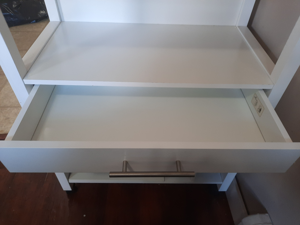 Moving sale ⚠️🚨 Kitchen cart with drawer, wine rack and wheels - photo 3