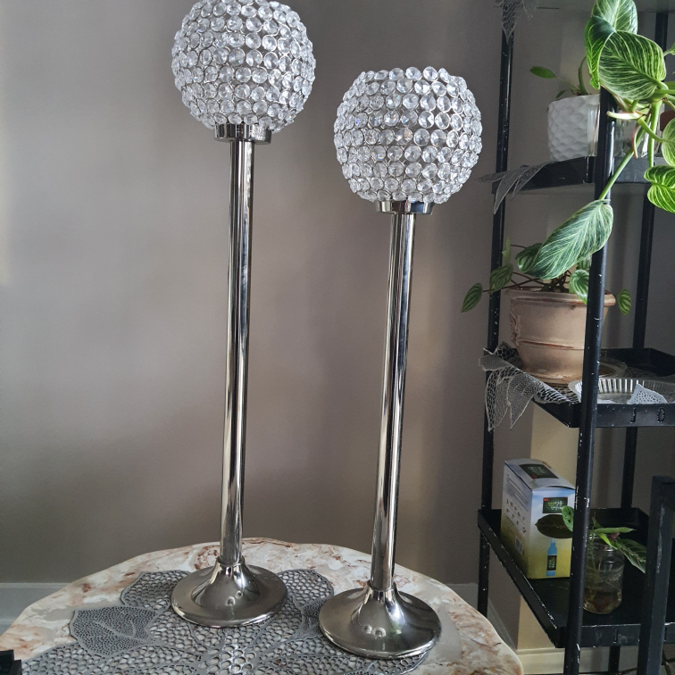 Elegance 25" Sparkle Crystal Ball Candle Stand