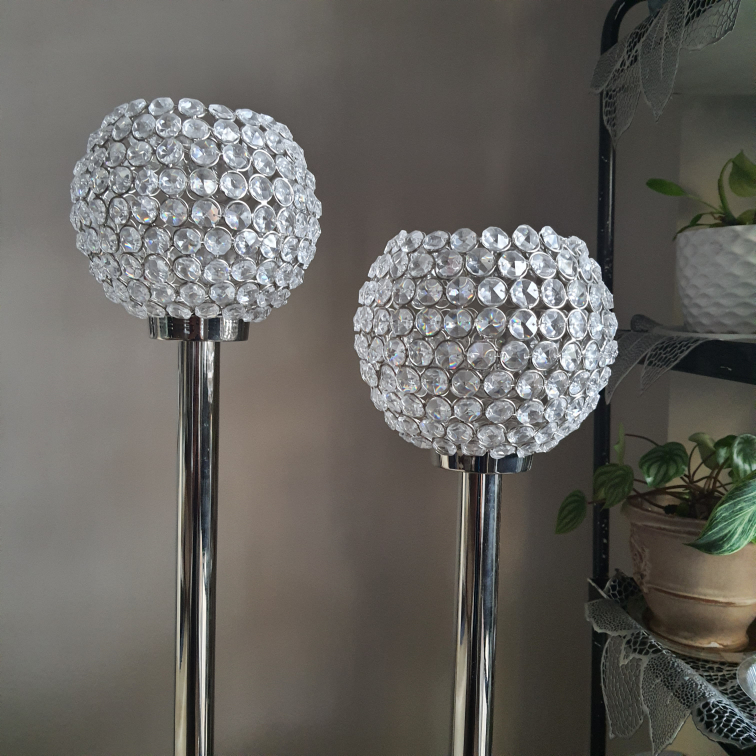 Elegance 25" Sparkle Crystal Ball Candle Stand - photo 2