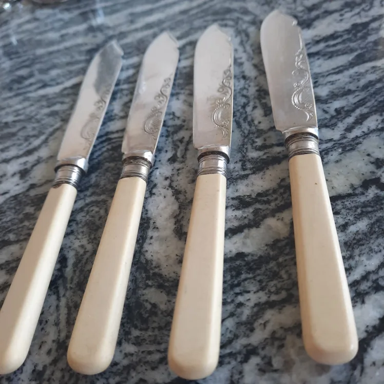 Vintage EPNS silverplated forks and fish knives image indicator(2)