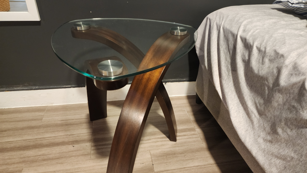 Glass Top End Table - photo 3