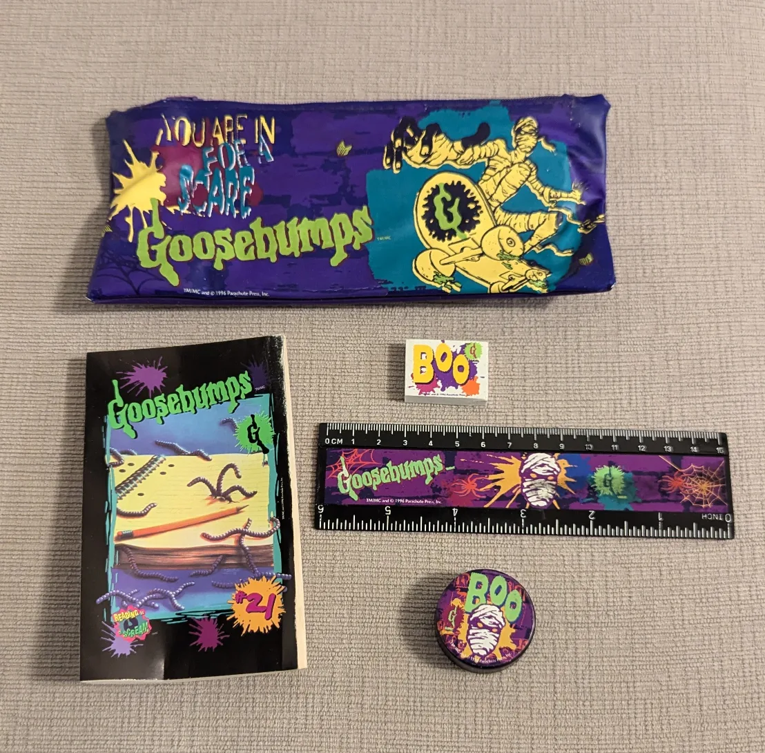 Goosebumps Pencil Case, Eraser, Notebook, and Ruler thumbnail
