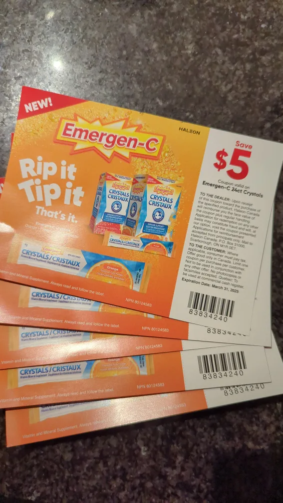 5x Emergen-C Crystals Coupons thumbnail