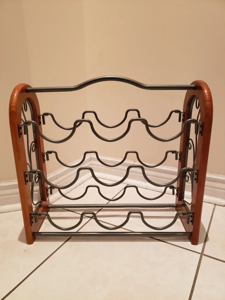 Vintage Wood Wine Rack image indicator(2)