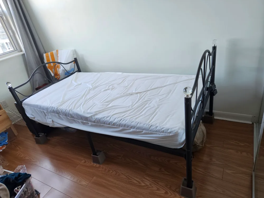 Metal Bed Frame with Mattress thumbnail
